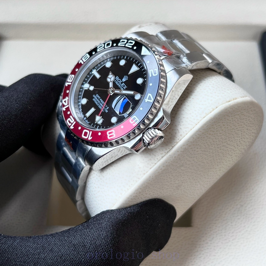 #1 Rolex Master II Steel - Black Dial - Red Coke Bezel Thumbnail 1