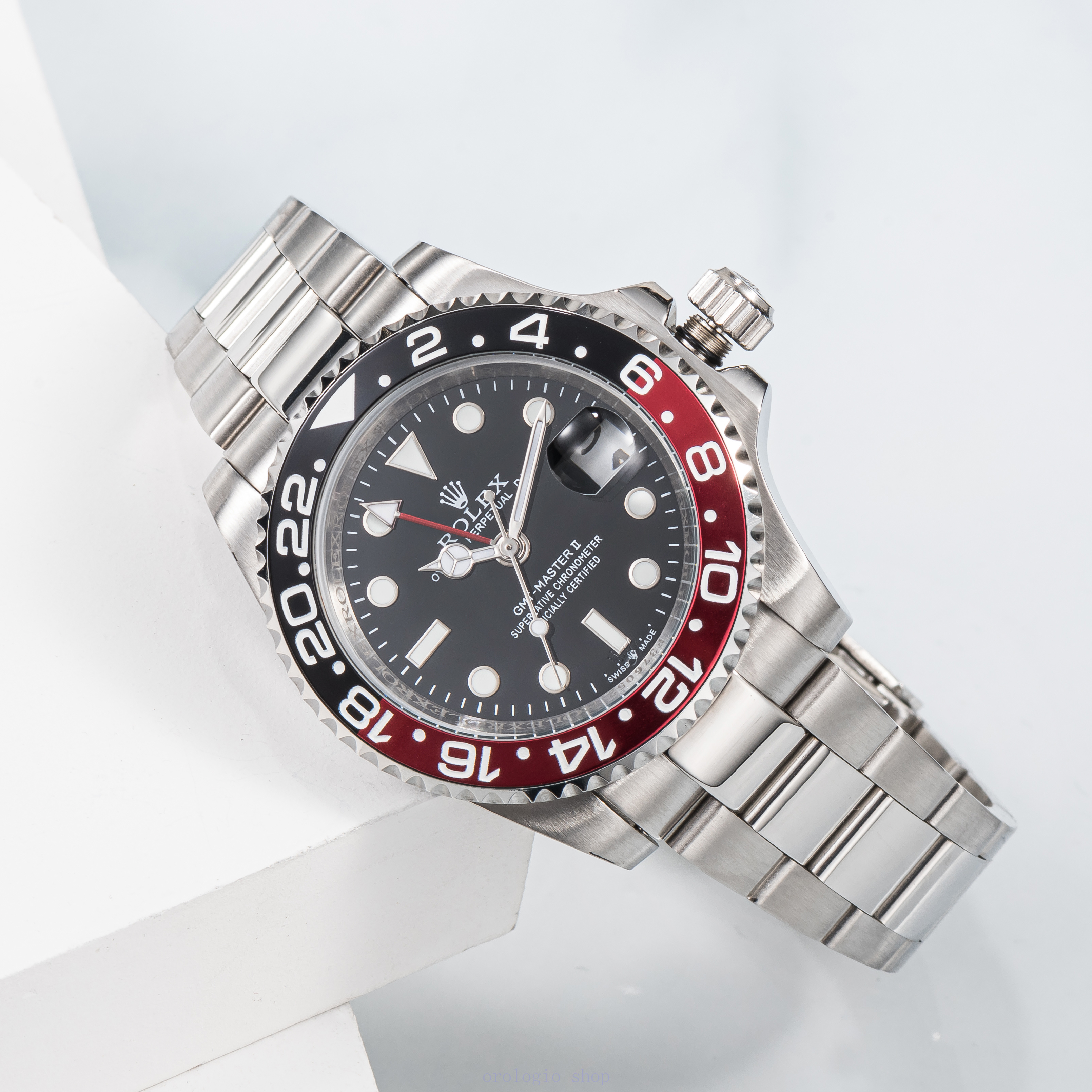 #1 Rolex Master II Steel - Black Dial - Red Coke Bezel