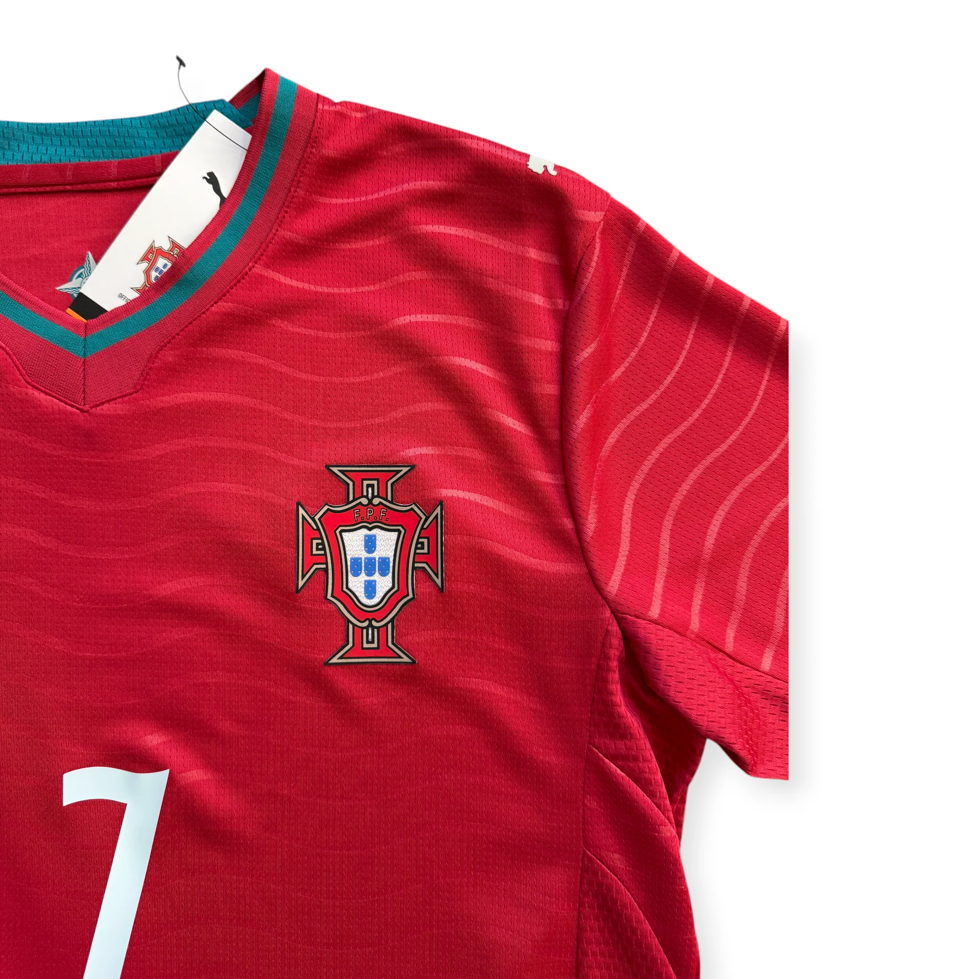 Cristiano Ronaldo #7 Portugal Puma 2026 World Cup Home Jersey - "Ocean Energy" Edition Thumbnail 6