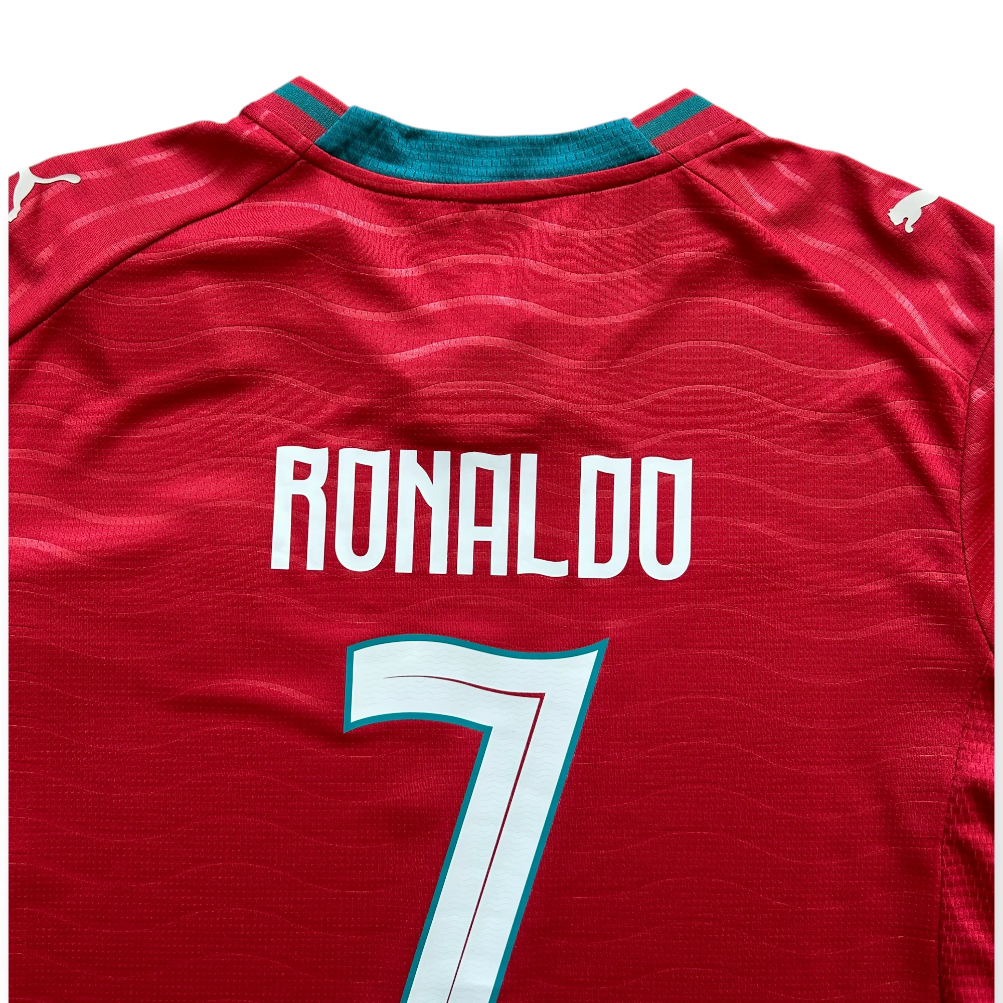 Cristiano Ronaldo #7 Portugal Puma 2026 World Cup Home Jersey - "Ocean Energy" Edition Thumbnail 7