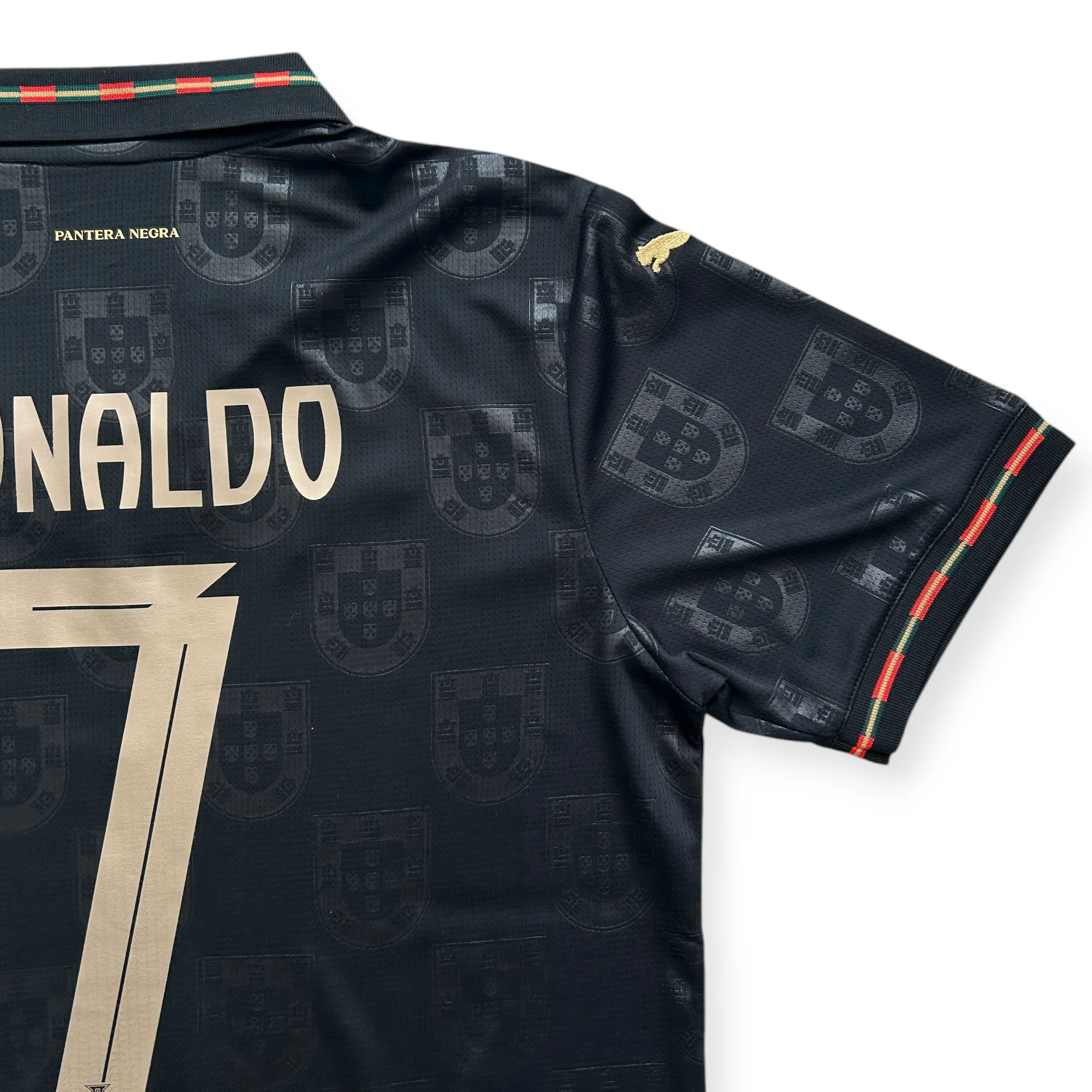 Cristiano Ronaldo #7 Portugal Puma 2026 Special Edition Jersey - "Pantera Negra" Black Panther Kit Mens Thumbnail 1