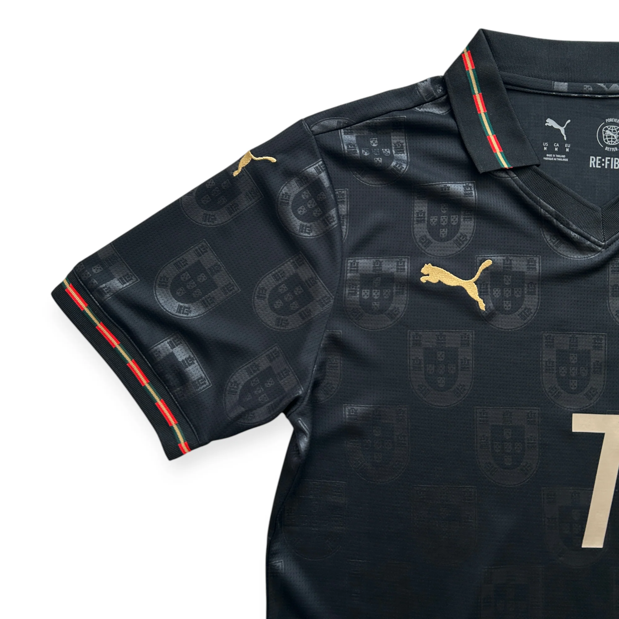 Cristiano Ronaldo #7 Portugal Puma 2026 Special Edition Jersey - "Pantera Negra" Black Panther Kit Mens Thumbnail 3