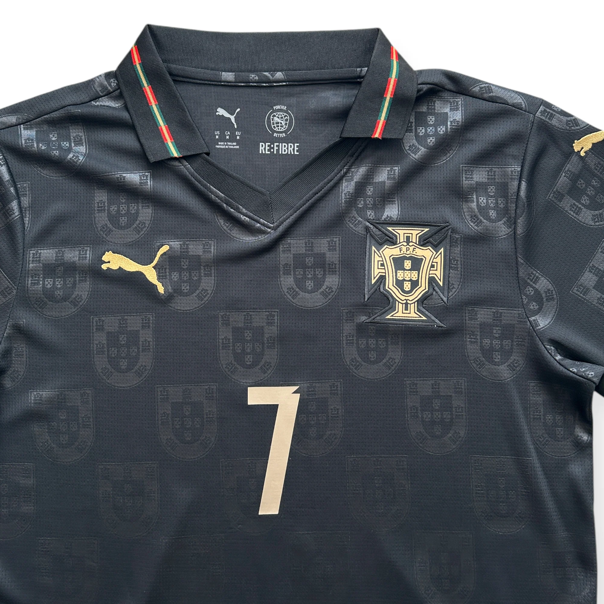 Cristiano Ronaldo #7 Portugal Puma 2026 Special Edition Jersey - "Pantera Negra" Black Panther Kit Mens Thumbnail 7